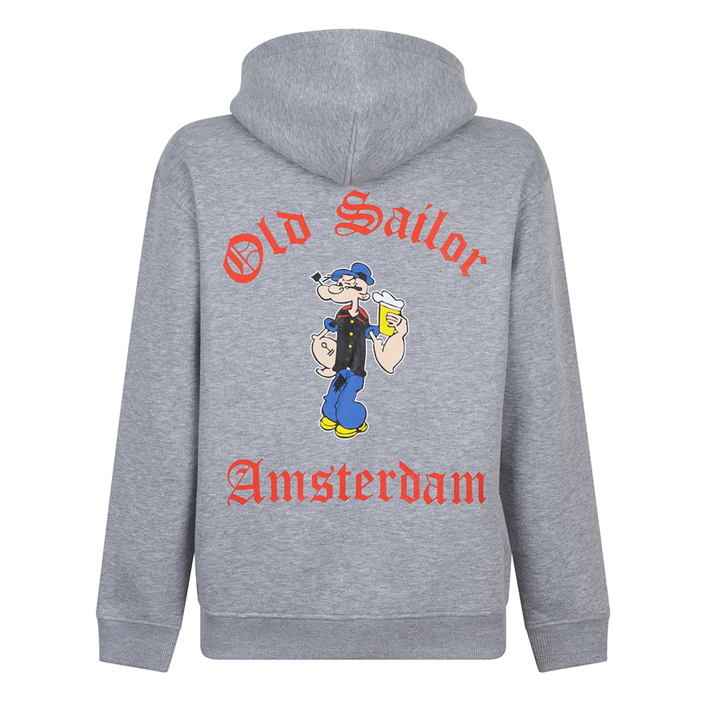 Old Sailor Hoodie Grey Marle